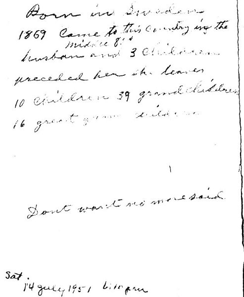 1951VictoriasNoteForHerObit.jpg - 1951 Victoria's hand written note regarding her obituary