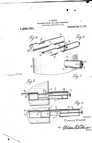 patent.jpg - 1917. Patent held by Charles Kaiser, my maternal great grandfather pg 1/3 - DJM Jr