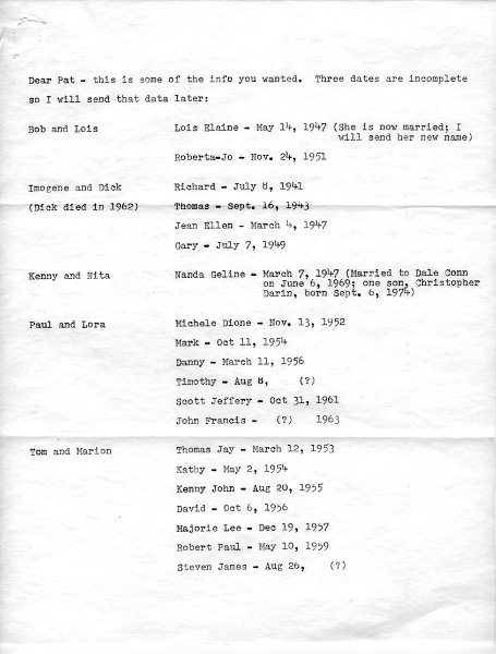 z_kaiserpapers002.jpg - 1975 Letters from Pat Kaiser Boisvert (Emil "Doc's" daughter) to Pat Kasier Keffeler (Laura's daughter).  Contains family history. pg 2/3