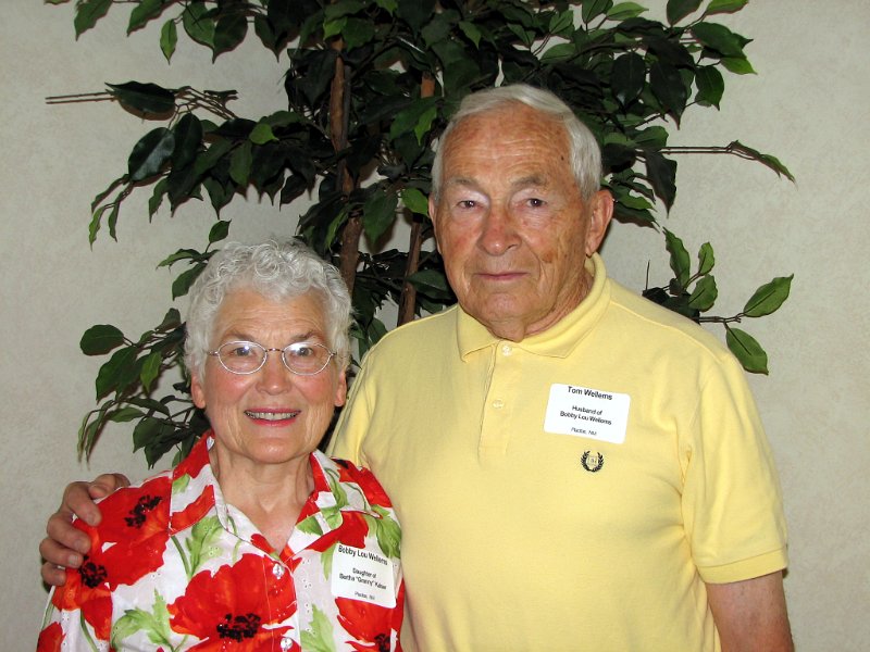 Dave0629.jpg - Bobby Lou (Kaiser) Wellems with her husband, Tom. Bobby Lou is the daughter of Bertha "Granny" (Kaiser) Davis.