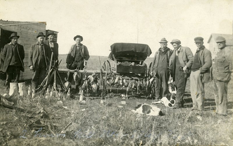 1922prints003.jpg - 1922. Returning from a hunt. Tanta's father, Charles Kaiser, (my great grandfather) is at the far right. - DJM Jr