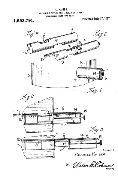 image010a.jpg - 1917 Patent by Charles Kaiser for "Measuring Device for Liquid Containers"