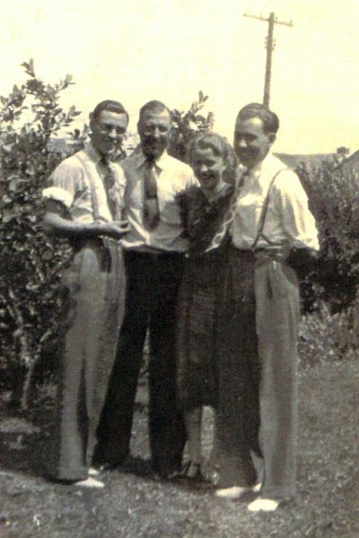 image043.jpg - Violet's husband, Walter Monson, (2nd from left) with children Gerald, Emojean, Walter Jr., 1937