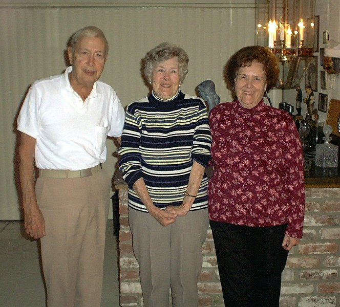 image081.jpg - 2005. Three of Emil "Doc" Kaiser's surviving children living in the San Diego area; L to R: Ken, Imogene, Pat. A fourth sibling, Paul, lives in Richfield, MN.