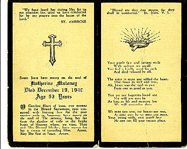 1940prints009.jpg - 1940. Memorial card for Katherine Thomas Maloney.