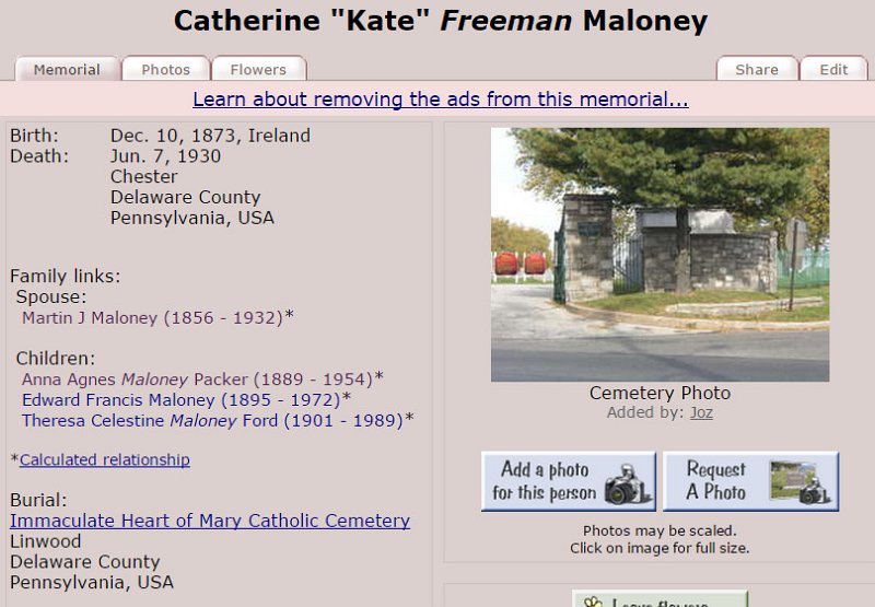 KatherineKateFreemanMaloney.jpg - 1930 Catherine "Kate" Freeman Maloney (1873-1930)