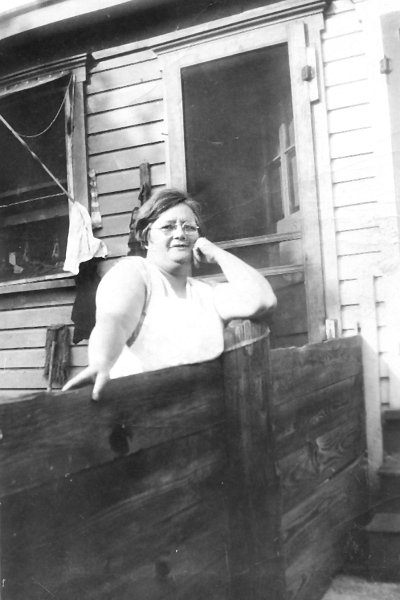 1930sprints005.jpg - My Uncle Joseph Maloney stated, "The picture is of my mother [Kathrine Thomas Maloney] and it was taken in our backyard at 1448 Summit St., Linwood, PA."