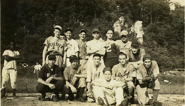 1938prints005.jpg - 1938. Dad's baseball teammates. Marked on reverse ""Home Studio / Linwood, PA.