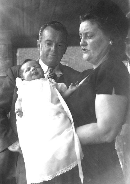 1947prints119.jpg - 1947 Katherine Maloney Baptism with Martin Maloney and Ann Maloney Mahon.