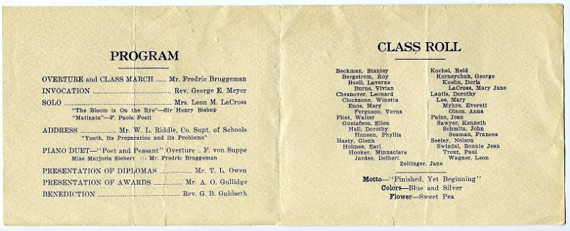 1939prints019.jpg - 1939. Baker H.S. Commencement Exercises Program