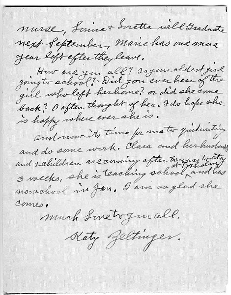 381222_02.jpg - 1938. Page 2/2. Letter from Katy Zeltinger (Katherine (nee Ethan) Zeltinger 1876-1965), wife of Ignatius Zeltinger and mother of my maternal grandfather, Mathias Zeltinger. - DJM Jr.