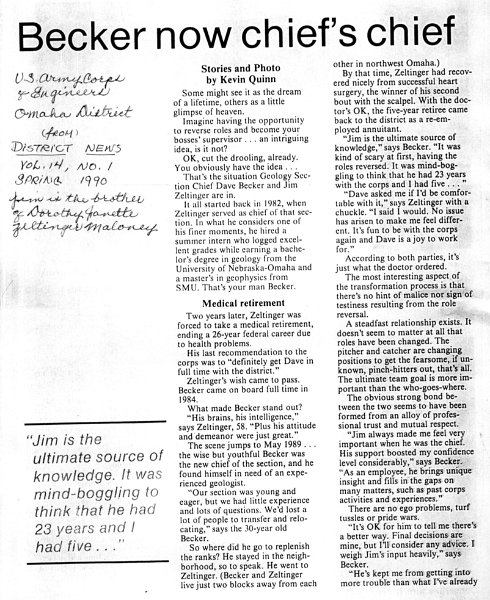 z005.jpg - 1990 Jim Zeltinger U.S. Army Corps of Engineers article pg 1 of 2