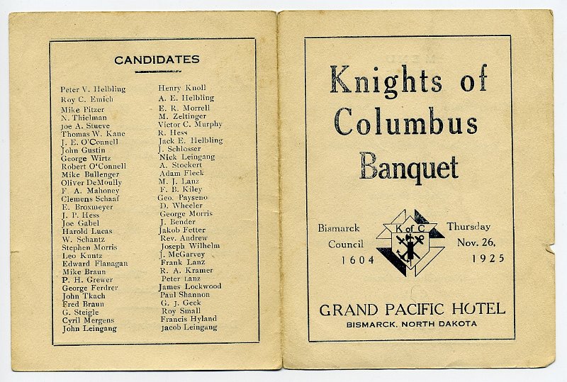 zeltinger033.jpg - 1925 M. [Matt] Zeltinger candidate at Knights of Columbus banquet. page 1 of 2