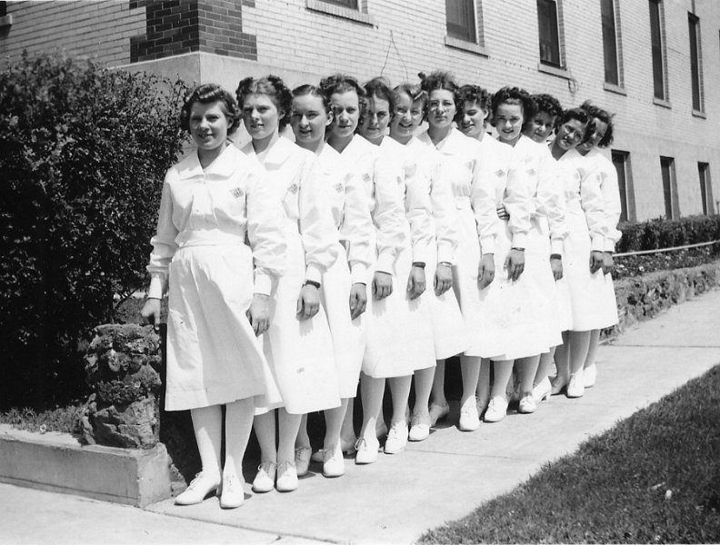 image325.jpg - 1939. "Dorothy Jane's nursing Class. ""6th Aug '39"". She is 5th from right."