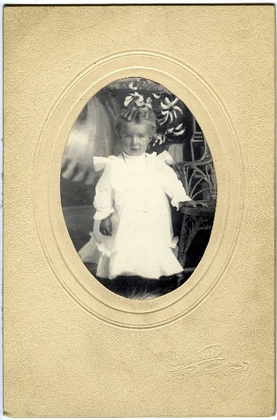 jz_046.jpg - Unknown child; Photographer is "Barcus Photographer / Tolley, N. Dak."