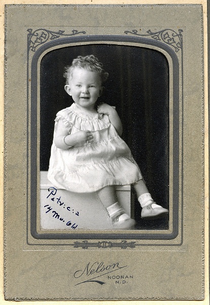 jz_043.jpg - "Patricia 14 months old." Aunt Louise Zeltinger nursed in Noonan, N.D. where this photo was taken according to Cecilia Zeltinger.