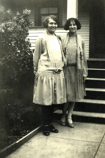 jz_104.jpg - Louise Zeltinger (L) and unknown friend