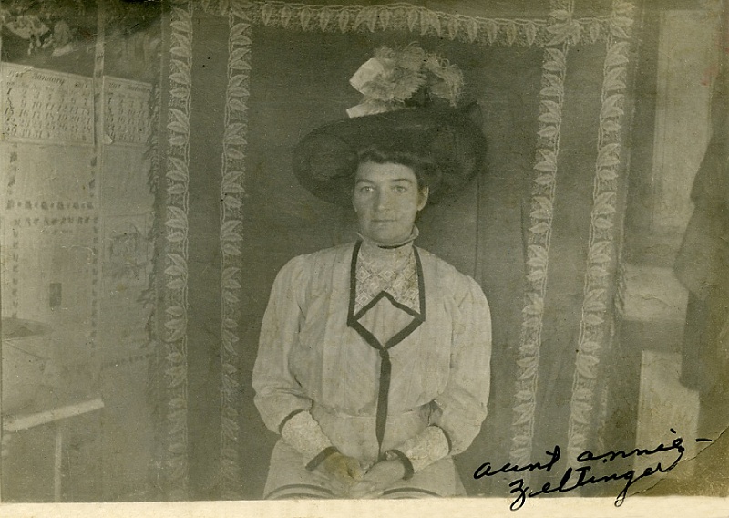 zeltinger012.jpg - Aunt Annie Zeltinger. Lived on a farm south of Ignatius Zeltinger's homestead.