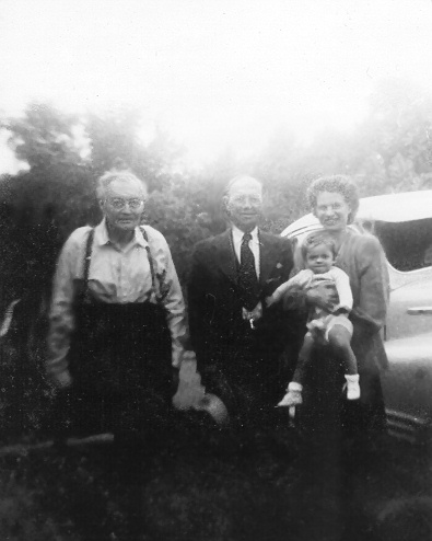 zeltinger070.jpg - 4 Generations: Ignatius Zeltinger, Matt Zeltinger, baby Katherine Maloney, Dorothy "Jane" (nee Zeltinger) Maloney; 1948.